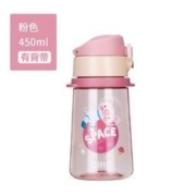 cille 希乐 蓝色卡通吸管塑料杯 450ml