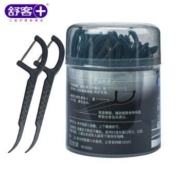 舒客 牙线棒 竹炭扁线*3盒+2包圆线牙线