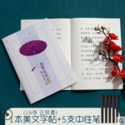 白菜价！唐晨 美文字帖1本+中性笔5支