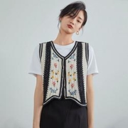 PLUS会员： FANSILANEN 范思蓝恩 Z210284 女士针织马甲