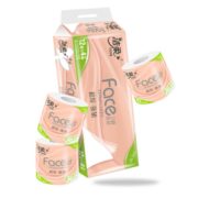 不含荧光增白剂！洁柔  棉柔感4层卫生纸 120g*12卷