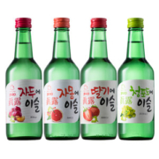 韩国烧酒第一品牌 真露 13°微醺烧酒 果味清酒 360ml*4瓶