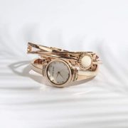 Anne Klein 安妮·克莱恩 AK/3292BKST 施华洛世奇水晶 女士手镯手表套装 到手284元
