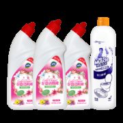 Mr Muscle 威猛先生 花香洁厕液 600mL*3瓶 + 特惠装洁厕液 480g*1瓶