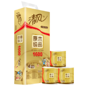 聚划算百亿补贴、限地区：清风 卷纸 原木金装 卫生纸 4层*160克*10卷