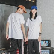 弹力舒适！GREEN WORM 小绿虫 男女情侣款 短袖T恤 s码 3.9元包邮（需用券）