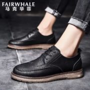 时尚英伦风！Mark Fairwhale 马克华菲 男士英伦休闲皮鞋