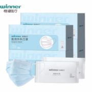 某东PLUS会员！ winner 稳健 一次性医用外科口罩 独立包装 30袋/盒*4+洗手凝胶+酒精湿巾