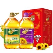1日14点：福临门 葵花籽油+玉米油品质套装 3.09L*2桶 *2件
