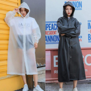 时尚雨衣外套男女加厚成人便携防水连体雨披