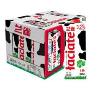 波兰进口 Laciate 高温灭菌全脂牛奶 1L*12盒
