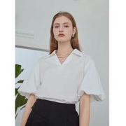 FANSILANEN 范思蓝恩 Z211013 女士灯笼袖套头衬衫