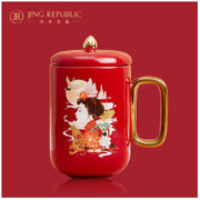 JINGREPUBLIC 共禾京品 国风系列京剧手绘无盖马克杯 360ml