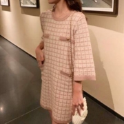 Tonlion 唐狮 62532FC0104498402 女士小香风连衣裙
