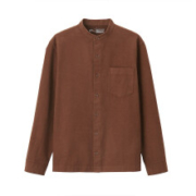 MUJI 无印良品 MUJI ACA75C0A 男士法兰绒立领衬衫