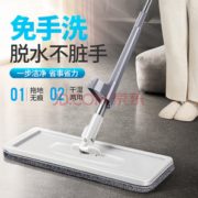 3秒税水！百家好世 免手洗平板拖把 bjhs1-0627 共3块布
