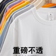 希陌  精梳棉短袖T恤 春夏季男女情侣打底衫