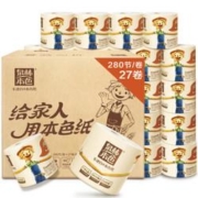 京东PLUS会员： Tralin 泉林本色 田园系列 自然无香有芯卷纸 3层*280节*27卷 *4件