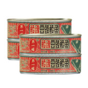 中华老字号 鹰金钱 鲮魂豆豉鲮鱼罐头 184g*4罐