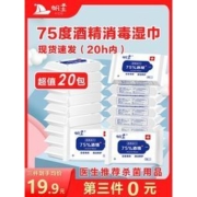 帆王 75度酒精湿巾便携装 10抽*20包