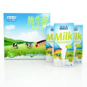 京东PLUS会员：LVLINB 绿林贝 超高温灭菌脱脂纯牛奶 1L*6盒 *3件