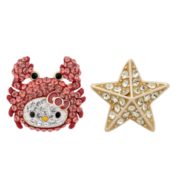 SWAROVSKI 施华洛世奇 Hello Kitty 螃蟹和海星耳钉