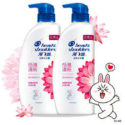 海飞丝洗发水套装香氛450ml*2+80ml*2 去屑止痒 睡莲花香