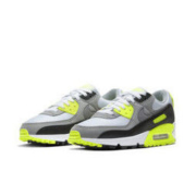 NIKE 耐克 Air Max 90 女士跑鞋 CD0490-101 白黑/荧光绿 37.5