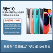 小米10 双模5G  12GB+256GB 国风雅灰