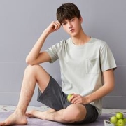 纤丝鸟 WHY9150013 男士纯棉家居服套装