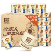 Tralin 泉林本色 田园系列 自然无香有芯卷纸 3层*280节*27卷（100*105mm）*4件