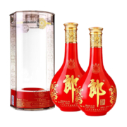88VIP：郎酒 红花郎十五 陈酿 酱香型白酒 53度 500ml*2瓶