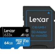 Lexar 雷克沙 633x TF存储卡（64GB、UHS-I）