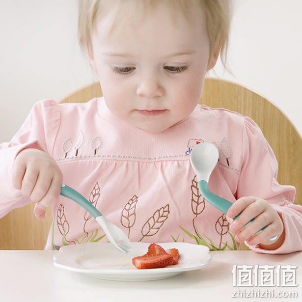 babycare宝宝辅食勺+叉子套装