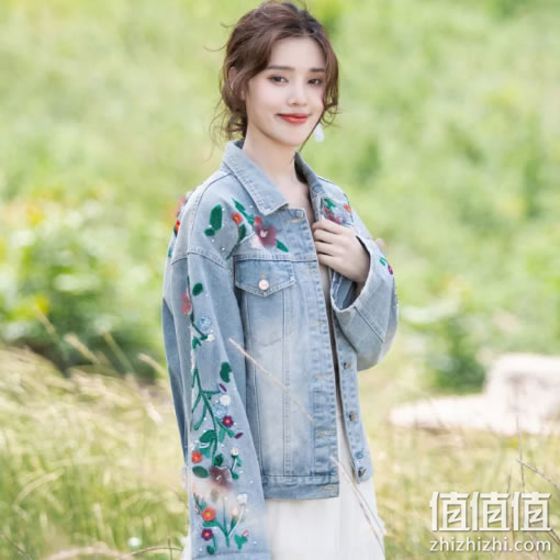 烟花烫 女士宽松牛仔外套