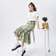 Semir 森马 13B040170013 短袖T恤 印花半身裙 套装