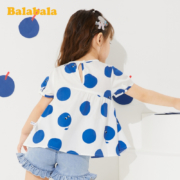 balabala 巴拉巴拉 女童波点短袖衬衫