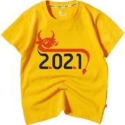 彩芽乐 2021新款纯棉儿童T恤 趣味涂鸦