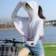 夏季冰丝面罩大帽檐防晒衣