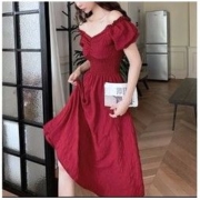 麻萱 2883 女士法式修身连衣裙