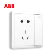 ABB AO225 开关插座面板远致白 3只装