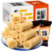 零趣 夹心米果饼干 咸蛋黄味 整箱280g约45根*2