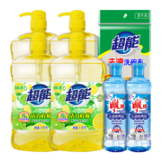 88VIP：超能 餐具果蔬洗洁精 1.5kg*4瓶+220g*2瓶+洗碗布 *2件
