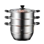 MAXCOOK 美厨 MCZ693 不锈钢三层蒸锅 28CM