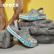 卡骆驰 Crocs 男女贝雅卡骆班 印花休闲沙滩鞋 Crostile树脂大底