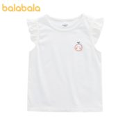 甜美可爱！balabala 巴拉巴拉 女童荷叶边无袖上衣