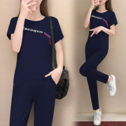 短袖休闲套装女夏2021年新款宽松大码