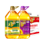 88VIP：福临门 黄金产地玉米油+葵花籽油 3.68L*2桶 *2件