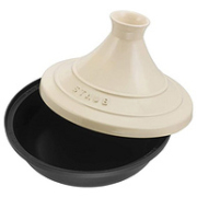 法国国宝级 Staub 珐宝 Tajine 珐琅铸铁塔吉锅 28cm 奶杏色