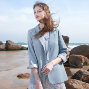 聚划算百亿补贴：三彩 一粒扣西装 撞色西服外套